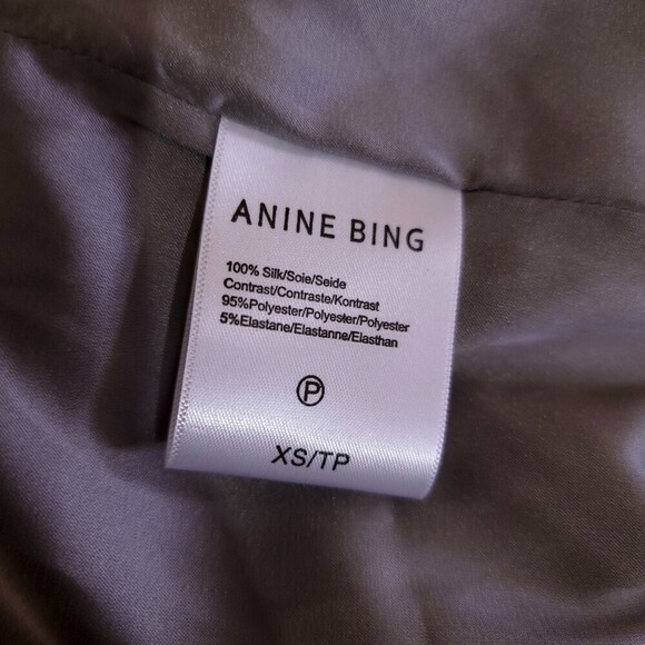 NWT Anine Bing 100% Silk Papillon Fairy Mini Dress Ash Violet Butterfly Ethereal - Picture 15 of 15